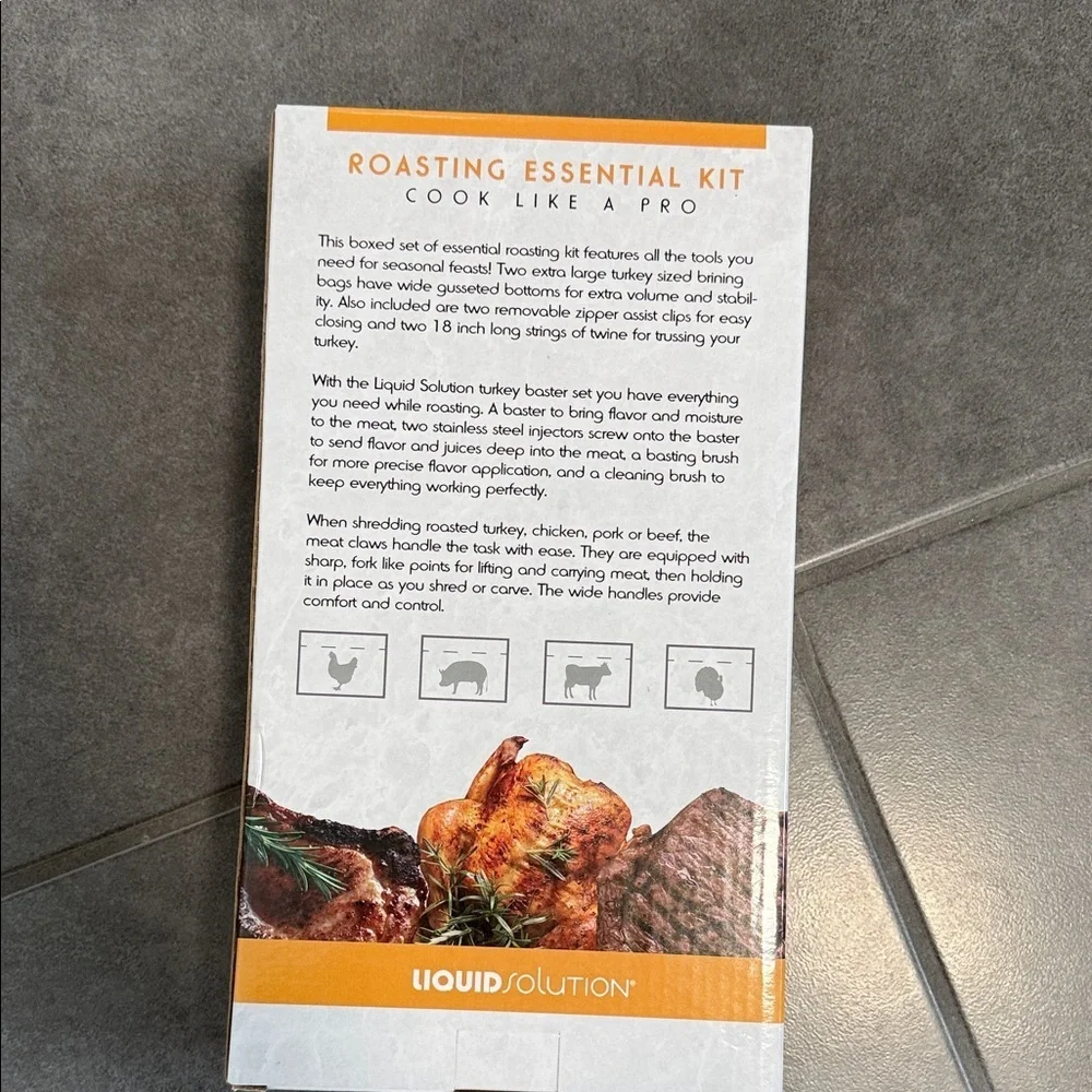 Roasting Essential Kit with Brining Bags Baster and Meat Claws